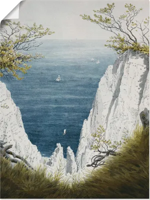 Produktbild von ARTland Poster Kreidefelsen auf Rügen, um 1826 Größe: 60x80 cm