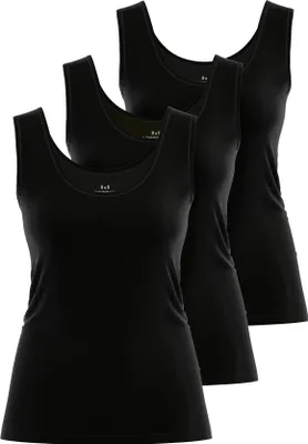 Produktbild von Götzburg Damen 3er Pack Basic Baumwoll-Top, Unterhemd , Achselhemd mit breiten Trägern & Rundhalsausschnitt Größe: 44