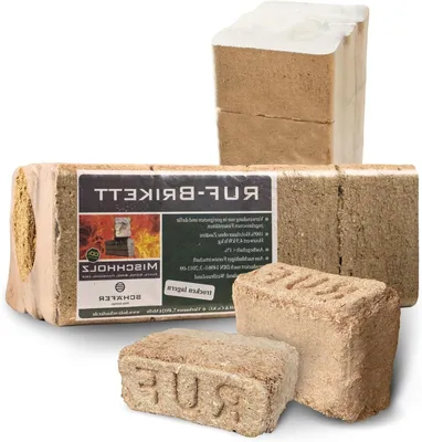 Productafbeelding van Houten Briketten - Brandstof Blokken - Langdurige Warmte - CO2-Neutraal Geproduceerd - 10 kg - Bruin