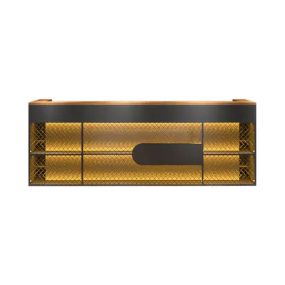 Produktbild von Maßanfertigung Bartisch Bar Theke Kasse Tresen Eisenkunst Rezeption Empfangstheke L200*B50*H100cm 【TWWW 200】