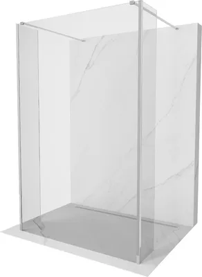 Zdjęcie produktu dla Mexen Kioto ścianka prysznicowa wolnostojąca 125 x 30 x 30 cm, transparent, chrom - 800-125-030-222-01-00-030