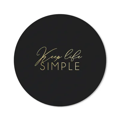 Produktbild von MuchoWow® Mauspad Mousepad Zitate - Leben - Gold - Schwarz 20x20 cm - Mousepads - Maus Mat - Pad - Mausunterlage - Schreibtischmatte