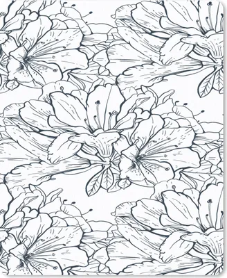 Produktbild von MuchoWow® Mauspad Mousepad Blumen - Muster - Linie 30x40 cm - Mousepads - Maus Mat - Pad - Mausunterlage - Mausmatten