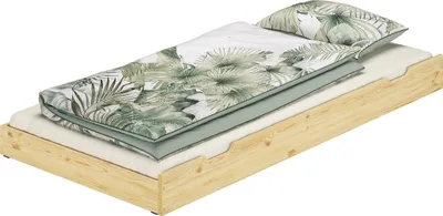 Produktbild von Bettkasten Gästebett als Zusatzbett für Betten - Kiefer Natur - 90.10-S7