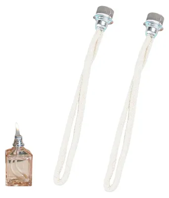 Ersatzdochte für Duftlampen, 2 Stück, 16 cm, silber