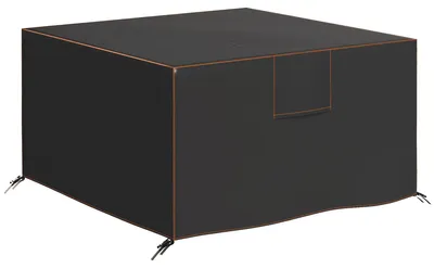 Produktbild von Schutzhülle für Gartenmöbel Winterfest Wasserdicht Abdeckung Anti-UV Abdeckplane 420D Oxford Gewebe 125x125x74cm Schwarz