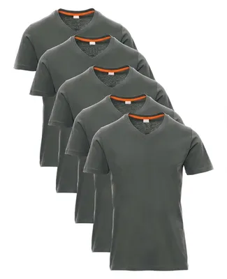 Produktbild von Mivaro Herren T-Shirt 5er Pack V-Ausschnitt - V-Neck Shirt aus 100% Baumwolle, Regular Fit, Basic Kurzarm, bis 5XL