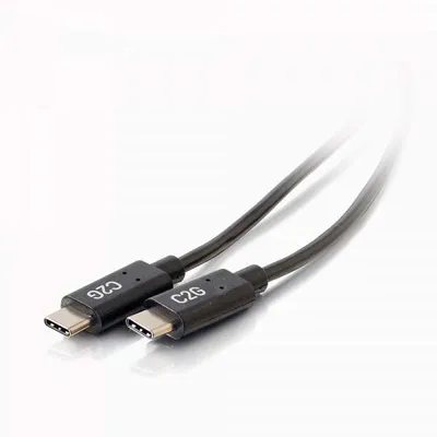 Immagine prodotto di C2G Cavo USB C da 1,8 m (6 piedi) - USB 2.0 (3A) - Cavo USB tipo C M/M - Nero