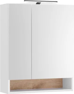 Immagine prodotto di Armadio a specchio per bagno 60 cm Mobili da bagno ASPEN Bianco opaco