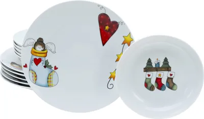 Produktbild von CreaTable, 21845, Luna Socken, Tafelservice 12-tlg, Porzellan