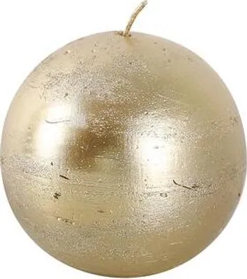 Obrázek produktu pro Svíčka Koule, Průměr 8Cm, Zlatá