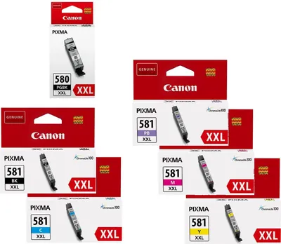 Immagine prodotto di Canon Original PGI-580XXL PGBK+ CLI-581XXL Cartucce per stampanti Multipack da 6 - BK/C/PB/M/Y/BK