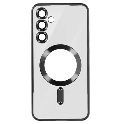Immagine prodotto di Avizar, custodia in silicone MagSafe per Samsung S23 FE con bordo cromato, nero