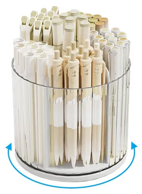 Produktbild von 360-Grad-drehbarer Stiftehalter, Schreibtisch-Organizer für Schrein, Aufbewahrungsbox für Stifte, Make-up, Pinsel, Kosmetikartikel und Bastelbedarf.