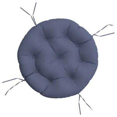 Immagine prodotto di Cuscino Rotondo Blu Marino Ø 60x11 cm in Tessuto Oxford