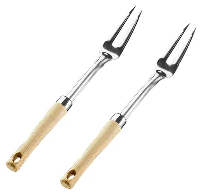 Image de Fourchette à viande de 30 cm, avec manche en bois