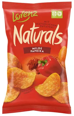 Image de Lorenz Naturals Chips de pommes de terre au paprika doux en barquette grillées 95g