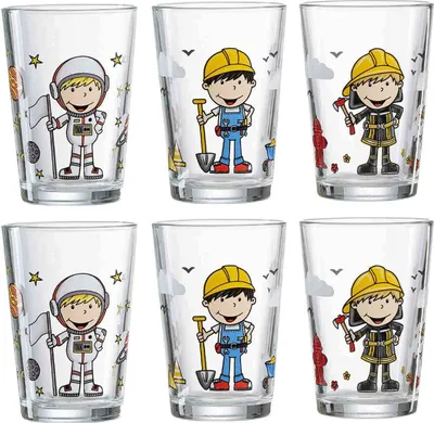 Produktbild von Ritzenhoff & Breker BERUFE Kinderbecher Set Jungen 6-teilig