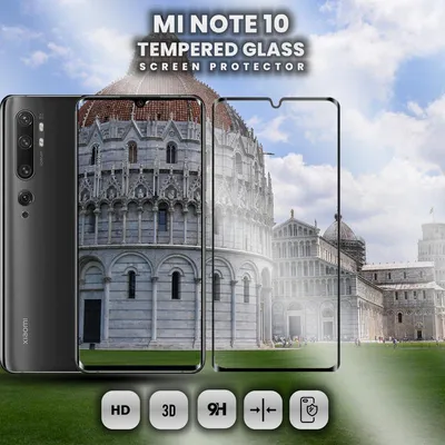 Obrázek produktu pro 1-balení Xiaomi Mi Note 10 Ochranné sklo na displej - Tvrzené sklo 9H - Super kvalita 3D