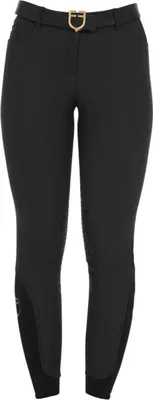 Produktbild von Equestro Reithose Damen Slim Fit Kneegrip Breeches Damenreithose Black 36