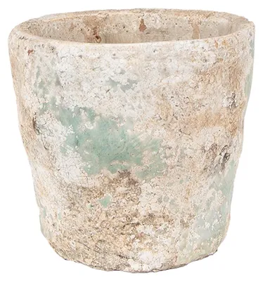 Obrázok produktu pre Kvetináč Clayre & Eef Ø 11x11 cm béžovo zelený terakota