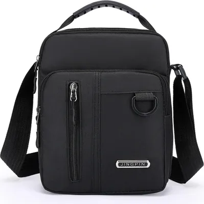 Produktbild von INF Canvas Messenger Bag für Männer, Casual Shoulder Bag Crossbody Bag Schwarz