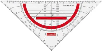 Obrázok produktu pre BRUNNEN 104975923 Geometrický trojuholník nerozbitný Kód farby, červený