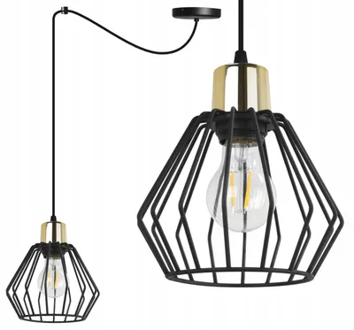 Image de Suspension, lustre, abat-jour en fil métallique, LED