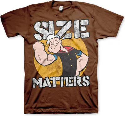 Produktbild von Popeye - Size Matters T-Shirt - Medium - Brown