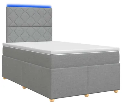Immagine prodotto di Letto a molle con materasso grigio chiaro 120 x 190 cm in tessuto