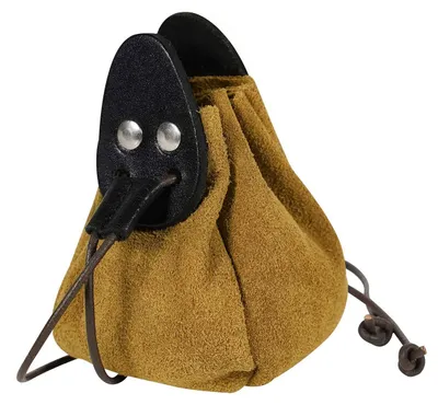Produktbild von Wildlederbeutel 10cm Durchmesser Gelb