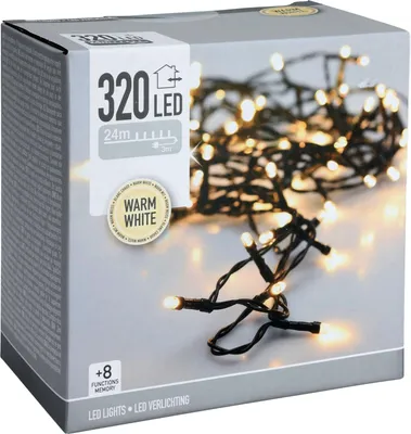 Immagine prodotto di Fata LED bianco caldo, 320 LED, interno/esterno, 27 m