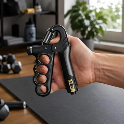 Produktbild von Handtrainer mit Zählwerk, 5-100 kg, einstellbare Griffkraft, für Fitness