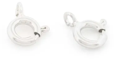 Produktbild von Vintageparts Federringe 925 Sterling Silber Ringverschluss 9x8mm 2 Stück