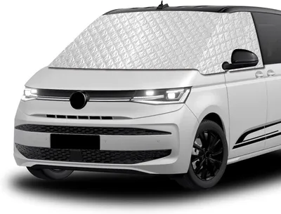 Obrázek produktu pro Ochranná clona do čelního skla, kompatibilní s modely VW Multivan T7 (2021-2026) a VW California T7 | Ochrana proti slunci a mrazu pro všechny roční období