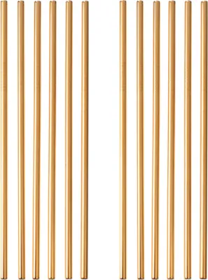 Produktbild von GRÄWE Edelstahl Trinkhalme 12er Set Gold Gerade