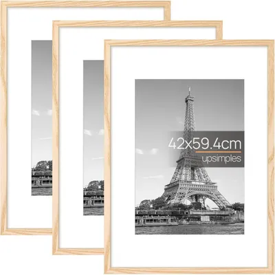 Immagine prodotto di Set di 3 cornici per foto e poster, dimensioni 20x30 cm, colore naturale