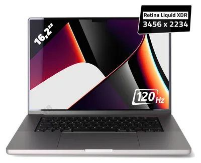 Produktbild von Apple MacBook Pro , Apple M, 41,1 cm (16.2"), 3456 x 2234 Pixel, 16 GB, 1 TB, macOS Ventura