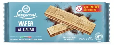 Zdjęcie produktu dla Wafle bezglutenowe Wafer al Cacao Senza Glutine 175g - Lazzaroni