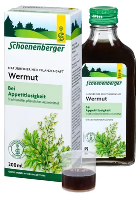 Zdjęcie produktu dla Schoenenberger Piołun czysty naturalny sok z roślin leczniczych, roztwór 200 ml