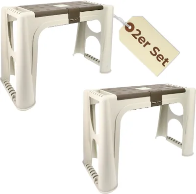 Produktbild von 2er Set Kniebank 2in1 Kniekissen Garten Bank Sitzhocker Gartenkniebank Stauraum Kniehocker Gartenarbeit Gartenhocker mit Aufstehhilfe