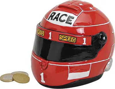 Zdjęcie produktu dla Skarbonka czerwony kask motocyklowy