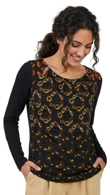 Produktbild von Desigual Nemea Damenbluse schwarz mit Blumen S