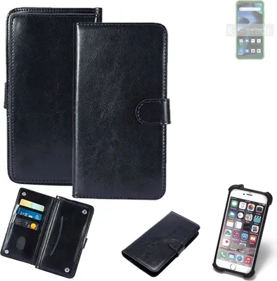 Produktbild von K-S-Trade 360° Hülle kompatibel mit Blackview BV5200 schwarz Kunstleder Case BookCase WalletCase Kunstlederederhülle Handyhülle, Rundumschutz