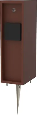 Produktbild von Novatool 1x Steckdosensäule 3-fach außen Braun Edelstahl eckig IP44 mit Erdspieß mit Dämmerungssensor Steckdose Aussen Gartensteckdose Outdoor Steckdosensäule Garten Steckdosenturm (Elektro)