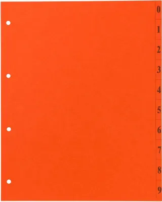 Immagine prodotto di neutral 9511106100BP Trennblätter 0-9 orange, 100 St.