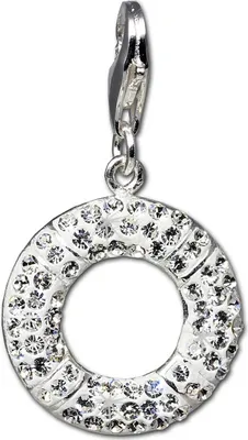 Image de SilberDream blanc Charm anneau zirconium argent Charms pendentif GSC217W