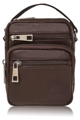 Produktbild von Kleine Leder-Umhängetasche für Herren braun Paolo Peruzzi T-133-BR
