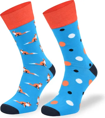 Produktbild von SKIETY Bunte Lustige Socken für Erwachsene Baumwolle, Füchse - 43-46