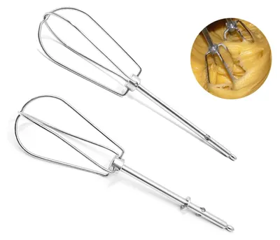 2 Rührbesen für Handmixer, Edelstahl, 180 mm, Ersatz